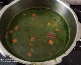 A picture of step 4 of Spinach and green gram rice.
