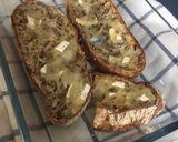 A picture of step 3 of Oven baked brie cheese on sour dough bread 🥖.