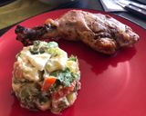 Foto del paso 5 de la receta: Pollo asado con papas Mayo