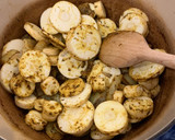 A picture of step 1 of Curried Parsnip Soup.