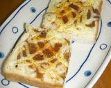 A picture of step 3 of For Breakfast in a Flash Mayonnaise Shichimi Toast.