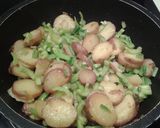 A picture of step 6 of Warm potato and chard salad.