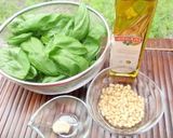 A picture of step 1 of Genovese Sauce with Fresh Basil.