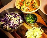 A picture of step 1 of Chicken Chow Mein.