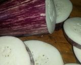 A picture of step 1 of Sig's Aubergine (Eggplant) Treat.
