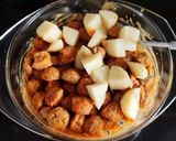 A picture of step 6 of Soya chunks, potato biryani.