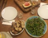A picture of step 5 of Sugar Snap Pea With Parmigiano Salad.