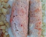 Sajttal töltött fasírtrúd krumplival recept fázis 7 fotója