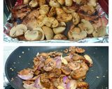 A picture of step 2 of Black Pepper Ham And Mushroom.