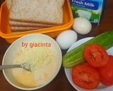 Foto langkah ke 1 dari resep Roti Tawar lapis telur tomat.