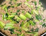 A picture of step 4 of Komatsuna and Pork Soboro Rice Bowl.