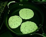 A picture of step 4 of Fluffy Chocolate Chip Pancakes.