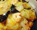 A picture of step 8 of Okonomiyaki with Lots of Spring Cabbage.