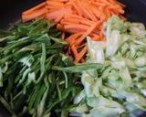 A picture of step 1 of Delicious! Zhajiang Udon Noodles with Ground Meat and Green Pepper.