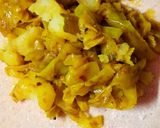 A picture of step 2 of Gobhi parantha.