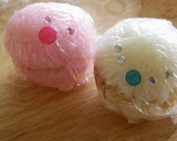 A picture of step 5 of Wrapped Up Onigiri, Macaron Style.