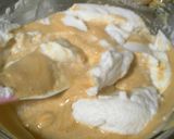 A picture of step 6 of Chiffon Cake with Kuromitsu and Kinako.