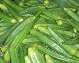 A picture of step 1 of Lady finger or bhindi.
