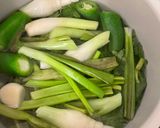 A picture of step 1 of Green Beef Garbanzo.