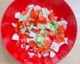 A picture of step 2 of Fresh Arabic Cucumber Tomato Salad.