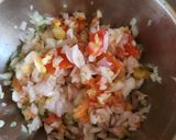 A picture of step 2 of Tandoori mayo veg waffles sandwich.