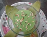 A picture of step 4 of Greenland(green melon custard).