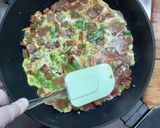 A picture of step 3 of Eggs with Croutons.