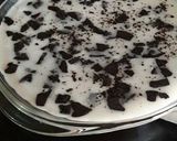 Foto langkah ke 3 dari resep Puding Cokelat Oreo.