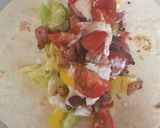 A picture of step 7 of My tasty Chicken & Bacon Wrap with cheesy #Pasta.