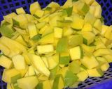 A picture of step 1 of Mango pickle.