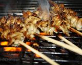 Foto langkah ke 6 dari resep Sate Jamur Tiram + bumbu kacang.