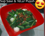 Foto langkah ke 6 dari resep Sup Sawi & TeLur Puyuh.