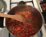 A picture of step 2 of Bucatini Puttanesca with Sausage.