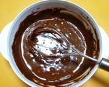 A picture of step 3 of Steamed Molten Chocolate Cake for Valentine's Day.
