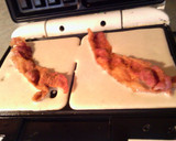 A picture of step 8 of bacon waffles.