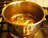 A picture of step 5 of Sambar with raw figs.