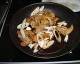 A picture of step 5 of Pork Roast and Green Onion Sweet and Spicy Stir-Fry! Great with Beer.