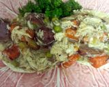 A picture of step 12 of Chicken and Biscuits with Roasted Veggies.