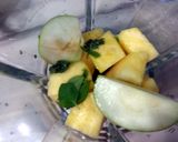 A picture of step 1 of Pineapple And Apple Juice With Mint.