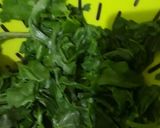 A picture of step 1 of Palak paneer.