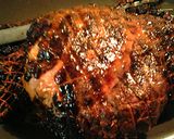 A picture of step 8 of smoked leg of lamb.