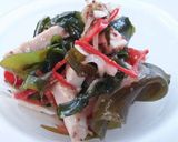 A picture of step 3 of Chicken Ham, Wakame, and Sweet Onion Salad.