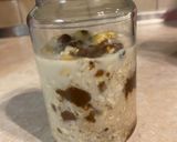 Φωτογραφία βήματος 4 της συνταγής Overnight oats με μπανάνα, κακάο, φυστικοβούτυρο και φουντούκια. 🍌🌰🥜