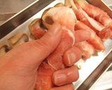A picture of step 1 of Easy and Yummy! King Oyster Mushroom & Pork Roll Sauté.