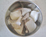 A picture of step 1 of Colorful Cod Fillets Sauteed and Steamed with Consommé and Butter.