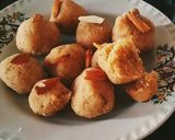 A picture of step 3 of Almond Suji Ka Laddus.