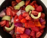 A picture of step 4 of Gazpacho (Cold Tomato Soup).