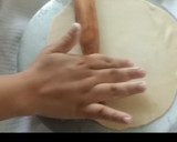 A picture of step 6 of Soft Chapati with new method.