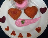 A picture of step 5 of Beetroot bread roll hearts.