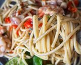 Foto langkah ke 6 dari resep Spaghetti Udang Sambel Matah.